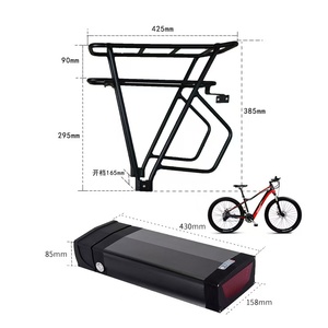 500w-2000w ebike rack traseiro bateria bicicleta elétrica 36v 48v 8Ah-38.5Ah <span class=keywords><strong>King</strong></span> <span class=keywords><strong>Kong</strong></span> estilo traseiro cabide bateria de lítio para DIY