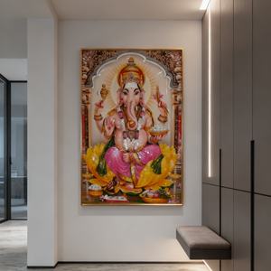 Caligrafía Árabe Islámica Extra Grande, Arte de Pared Impreso en Lienzo, Decoración para el Hogar y Hoteles, Cuadros para Habitaciones Musulmanas, Pintura de Porcelana con Cristales LED - Product Image 3