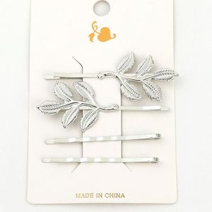 Pinza para el pelo con diseño de rama de olivo de 12 cm, pinza lateral de metal para uso diario de mujeres - Product Image 2