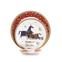 Assiette à dîner occidentale en céramique européenne, assiette ronde en porcelaine blanche, assiettes de restaurant