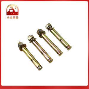Perno de Expansión de Acero al Carbono M6x60mm, Cabeza Redonda Dorada Electrochapada, Accesorio de Anclaje para Concreto Métrico - Product Image 5