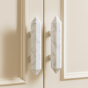 Nanwei pietra di marmo bianco manico lungo geometrico tirare moderna ferramenta <span class=keywords><strong>per</strong></span> mobili <span class=keywords><strong>per</strong></span> cassetti e guardaroba da cucina - Product Image 1