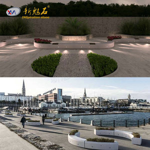 Nuevos Materiales de Construcción de Piedra, Banco GRC XMS006, Asientos de Concreto de Alto Rendimiento para Paisajismo Municipal - Product Image 2