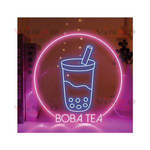 Winbo Tùy Chỉnh Bong Bóng Trà Neon Cho Phòng Ngủ Cửa Hàng Cửa Hàng Trung Tâm Trang Trí Nội Thất Không Thấm Nước Ánh Sáng Ban Đêm USA 12V RGB Dấu Hiệu Bong Bóng Trà Neon Dấu Hiệu - Product Image 3
