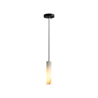 Suspension cylindrique minimaliste en ciment à hauteur réglable pour bar, bureau, salle à manger - Lampe LED de taille moyenne