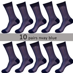 <strong>Men</strong> Ultra Thin Business <strong>Socks</strong> <strong>Navy</strong> Blue Thin Breathable Loose Non-Slip Silk Work <strong>Socks</strong> for Husband ,father - Product Image 2