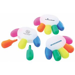 Promotional Plastic Shell Hand Finger Shape Highlighter <b>Pens</b> Set with Custom Logo Highlighter Gifts for Events - Product Image 3