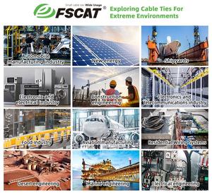 روابط كابلات نايلون ذاتية القفل قوية من FSCAT مقاس 12 بوصة 3.6×370 مم روابط بلاستيكية صناعية لربط الأسلاك للاستخدام الخارجي - Product Image 5