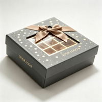 Boîte cadeau de luxe personnalisée pour bonbons, en carton alimentaire, avec compartiments quadrillés, pour chocolats, idéale pour mariage et Saint-Valentin