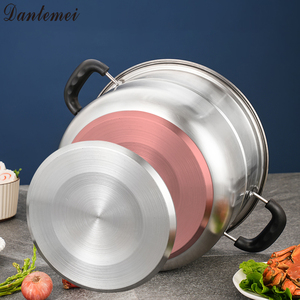 Juego de utensilios de cocina más vendidos, ollas de cocina multicapa, cocina de vapor de acero inoxidable de gran capacidad de <span class=keywords><strong>3</strong></span> capas - Product Image 5