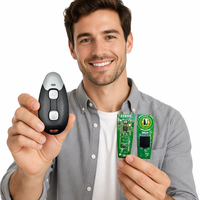 Coque de remplacement pour clé télécommande intelligente, modèles GT 2024, matériau ABS, couleur noire, garantie de 3 mois, comprend 2 boutons de déverrouillage