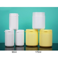 Bouteille en plastique HDPE blanche de 50ml couvercle à ouverture facile pour récipient d'emballage de chewing-gum avec capsule de vitamine pour bonbons collations au sucre