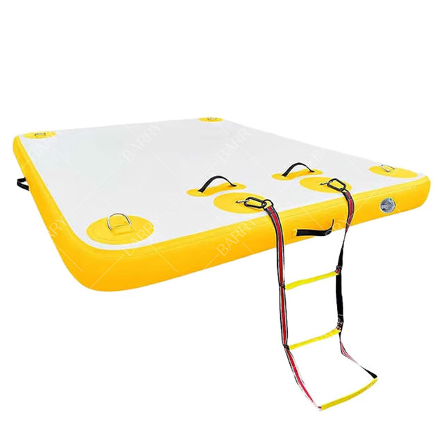 PVC Floating Island Inflatable Pool Dock Platform Floating Swimming Deck Platform