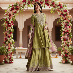 Salwar Kameez Personalizado para Mujer, Georgette de Seda Bordada, Vestido Largo para Fiesta, Boda, Nupcial, Listo para Usar, Tradicional Indio - Product Image 2