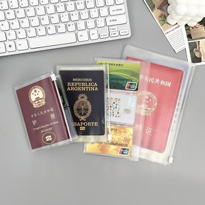 Du Lịch Thẻ Pouch với PVC Dây Kéo Túi phụ kiện cho hộ chiếu du khách máy tính xách tay kinh doanh cuốn sách tay áo - Product Image 6