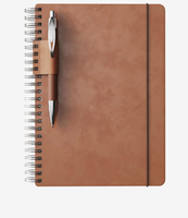 Carnet à spirale promotionnel personnalisé avec stylo, combo de feuilles en vrac, vente en gros, cadeau