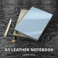 Carnet de notes A5 en cuir pour professionnels, reliure cousue, agenda personnalisé avec logo, cadeau promotionnel, journal, carnet de notes
