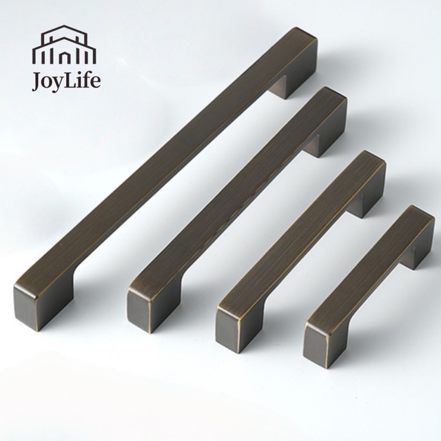 Solid Brass Cabinet Handles Nordic Gold Drawer Pulls for Hotel Dresser Wardrobe Kitchen Luxury Finish