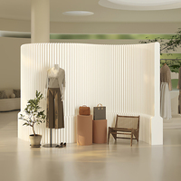 Paravent pliable portable en papier kraft alvéolé avec éclairage pour événements, expositions, présentoirs de magasin, fixation murale