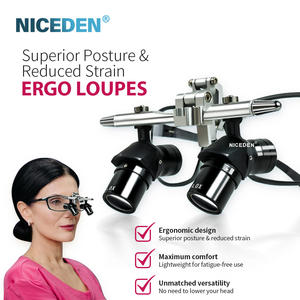 NICEDEN, хорошее качество, стоматологическая Эрго лупа, увеличительная оптическая линза 4x5x6x с регулируемым рабочим расстоянием с фарами - Product Image 5