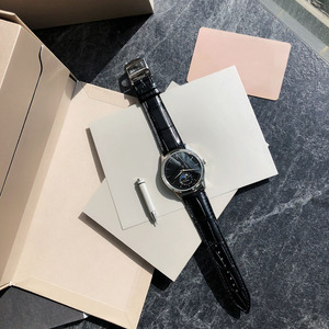 Montre mécanique de luxe rétro classique Jaegeer, bracelet en cuir, maître des phases lunaires, montre mécanique automatique en acier - Product Image 5