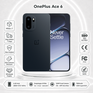 Nuovo Smartphone OnePlus Ace <span class=keywords><strong>6</strong></span> 5G Sbloccato, Snapdragon 8 Gen3 Octa Core, Display <span class=keywords><strong>6</strong></span>.83 Pollici 144Hz, Dual SIM, NFC, Telefono Mobile da Gaming - Product Image 1