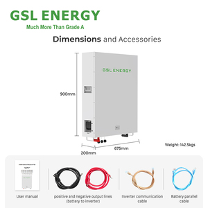 Batterie Powerwall GSL ENERGY 15 kWh 48 V 280 Ah, 8000 cycles, certifiée CE VDE, batterie lithium-ion solaire murale pour projet de stockage d'énergie - Product Image 3
