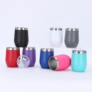 Bon marché, <span class=keywords><strong>gobelet</strong></span> en acier inoxydable à double paroi isolé sous vide, tasse en forme de coquille d'œuf avec couvercle pour fête et activités en plein air - Product Image 4