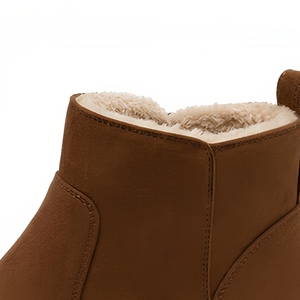 Bottes douillettes à tige courte doublées de peluche, semelle en caoutchouc, pour l'extérieur par temps froid, vente en gros, OEM, ODM, logo personnalisé - Product Image 5