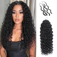 Extensions de cheveux humains bouclés style birman, ondulés effet eau, sans nœuds, pré-séparés, invisibles, pré-bouclés, effet plume, pour crochet