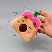 Nouveau style, porte-monnaie en peluche personnalisé, série de fruits de dessin animé, capybara, sac à main, pendentif, rangement de pièces de monnaie pour enfants, cadeau de vacances