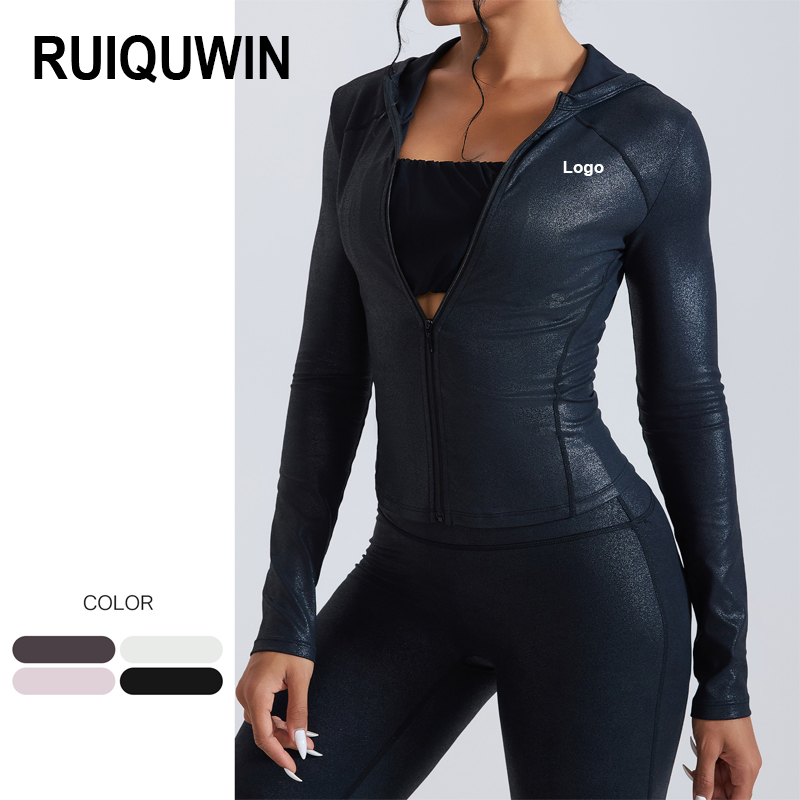 RUIQUWIN OEM Sexy Long Sleeve Yoga Top Fitness Long Sleeve Workout Fitness Sports Gym Running Fitness Yoga Wear