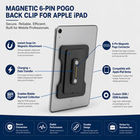 Lecteur de cartes magnétique à clip dorsal pour Apple iPad |   Module de charge magnétique + transfert de données + paiement |   OEM ODM
