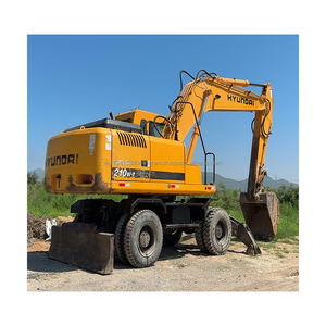 Excavatrice sur pneus Hyundai 210W-7 d'occasion de haute qualité de Corée du Sud à vendre - Product Image 6
