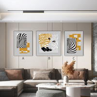 Chine Usine Prix En Gros Décoratif 3D Art Abstrait Paysage Peintures Murales Bois Sculpté Mur Art Noir Et Blanc