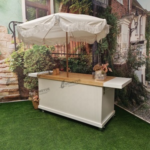 Custom Mobile <strong>Candy</strong> <strong>Cart</strong> Foldable Coffee <strong>Cart</strong> Street Coffee Bar <strong>Cart</strong> With Water System for Fast Food Snack Food Hotdog - Product Image 3