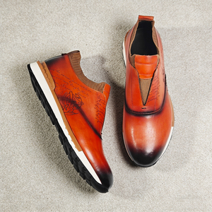 Nuove Scarpe Sportive da Passeggio per <span class=keywords><strong>Uomo</strong></span>, Sneakers in Vera Pelle Leggere, Scarpe Casual Slip-on, Sneakers da <span class=keywords><strong>Uomo</strong></span> - Product Image 3