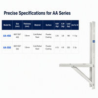 Supports muraux pour condenseur de climatiseur extérieur de type AA, en acier laminé à froid, pour unités de condenseur HVAC