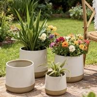 Pot de jardin en céramique pour plantes succulentes, haute qualité, minimaliste, avec logo personnalisé, pour cactus