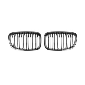 Bmw Front Grille Double Bar Gloss Black For 1 Series E81 E87 2008 2011 Bumper Air Intake Upgrade Part - Product Image 1