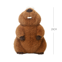 Adorable jouet en peluche marmotte super doux oreiller câlin Playmate animal en peluche avec remplissage en coton PP pour le sommeil cadeau d'anniversaire