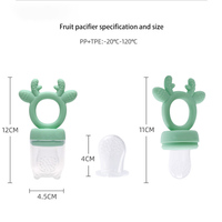 Anti Verstikking Baby Vers Voedsel Fopspeen Voedingsset Bpa Gratis Food Grade Siliconen Baby Feeder Fruit Fopspeen