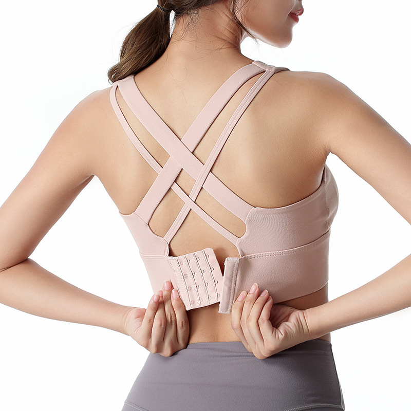 Women's New High-Strength Sport Bra Shockproof Workout Crop Top Beautiful Back Gym Vest Bra Running Yoga Fitness Underwear XXXL
