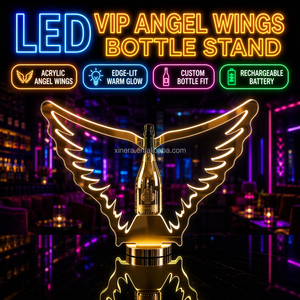 Colonne LED en cristal rechargeable personnalisée pour bar, club, discothèque, présentoir de bouteilles de whisky, service VIP, fête - Product Image 1