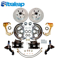 1964-1972 GM a Body (Chevelle GTO Cutlass) Stock Hauteur Kit de frein à disque avant Étriers noirs DBK6472D