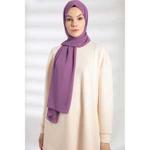 Pañuelo Hijab de Chifón Lavanda para Mujer, Ligero, Estilo Largo, Tradicional - Product Image 1