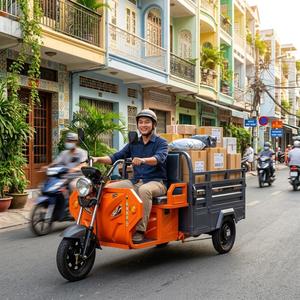 รถสามล้ออเนกประสงค์ มอเตอร์ 1200 วัตต์ ดีไซน์กะทัดรัด สำหรับการขนส่งระยะสุดท้าย - Product Image 4