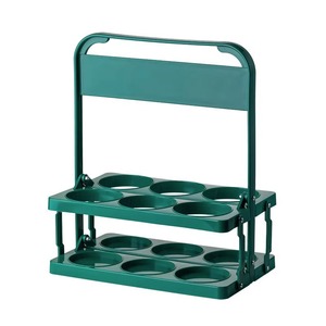 Porte-vin portable pliable en fil de fer, capacité 6 bouteilles, pour rangement extérieur lors de fêtes, pour adultes - Product Image 2