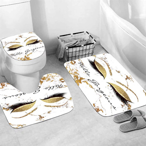 Bonita Cortina <span class=keywords><strong>de</strong></span> ducha <span class=keywords><strong>de</strong></span> pestañas, goteo <span class=keywords><strong>de</strong></span> oro rosa, hermosa decoración <span class=keywords><strong>de</strong></span> <span class=keywords><strong>baño</strong></span>, tela impermeable, cortina <span class=keywords><strong>de</strong></span> <span class=keywords><strong>baño</strong></span> <span class=keywords><strong>de</strong></span> poliéster - Product Image 4