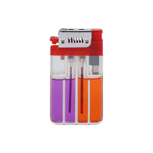 Accendino Trasparente a Doppia Fiamma, Creativo con Stampa per Coppie, Macchina Pubblicitaria Usa e Getta EF-206 in Plastica - Product Image 5